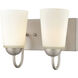Ivey Lake 2 Light 10 inch Satin Nickel Vanity Light Wall Light